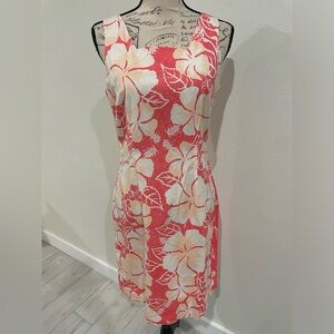 Pink and White Halter Sundress Resort Wear